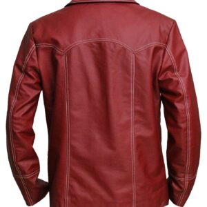 Tyler Durden Costume Red Leather Coat