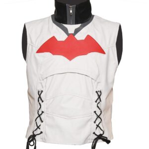 Knight Arkham Red hood Leather Jacket and Vest