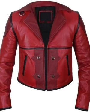 Arcane Vi LoL Red Cosplay Leather Jacket