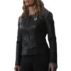 Star Trek Picard Jacket Seven of Nine Cosplay Jeri Ryan Real Leather Perforated Jacket