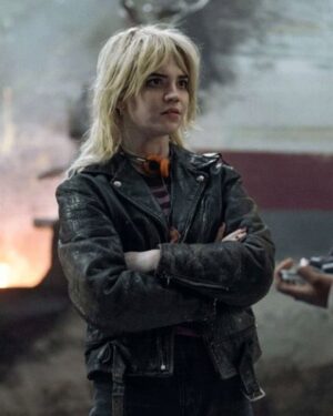 Natalie Yellowjackets Black Leather Jacket