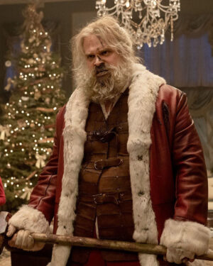 Violent Night David Harbour Red Santa Coat