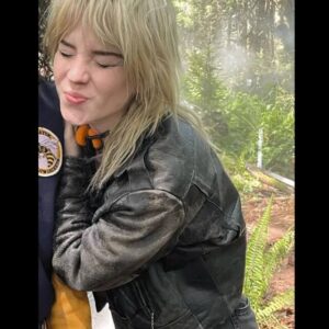 Natalie Yellowjackets Black Leather Jacket