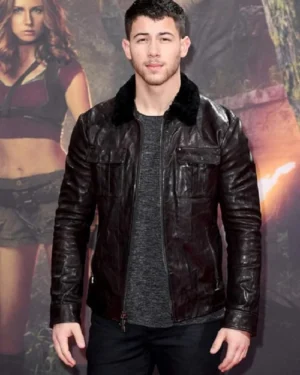 Nick Jonas Furr Leather Jacket