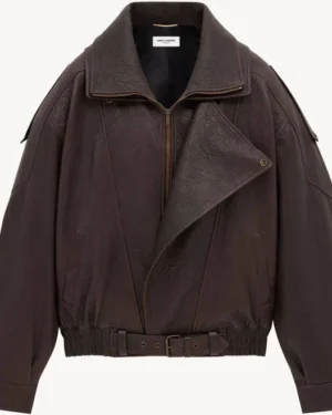 Saint Laurent Women's Lambskin Bomber Jacket