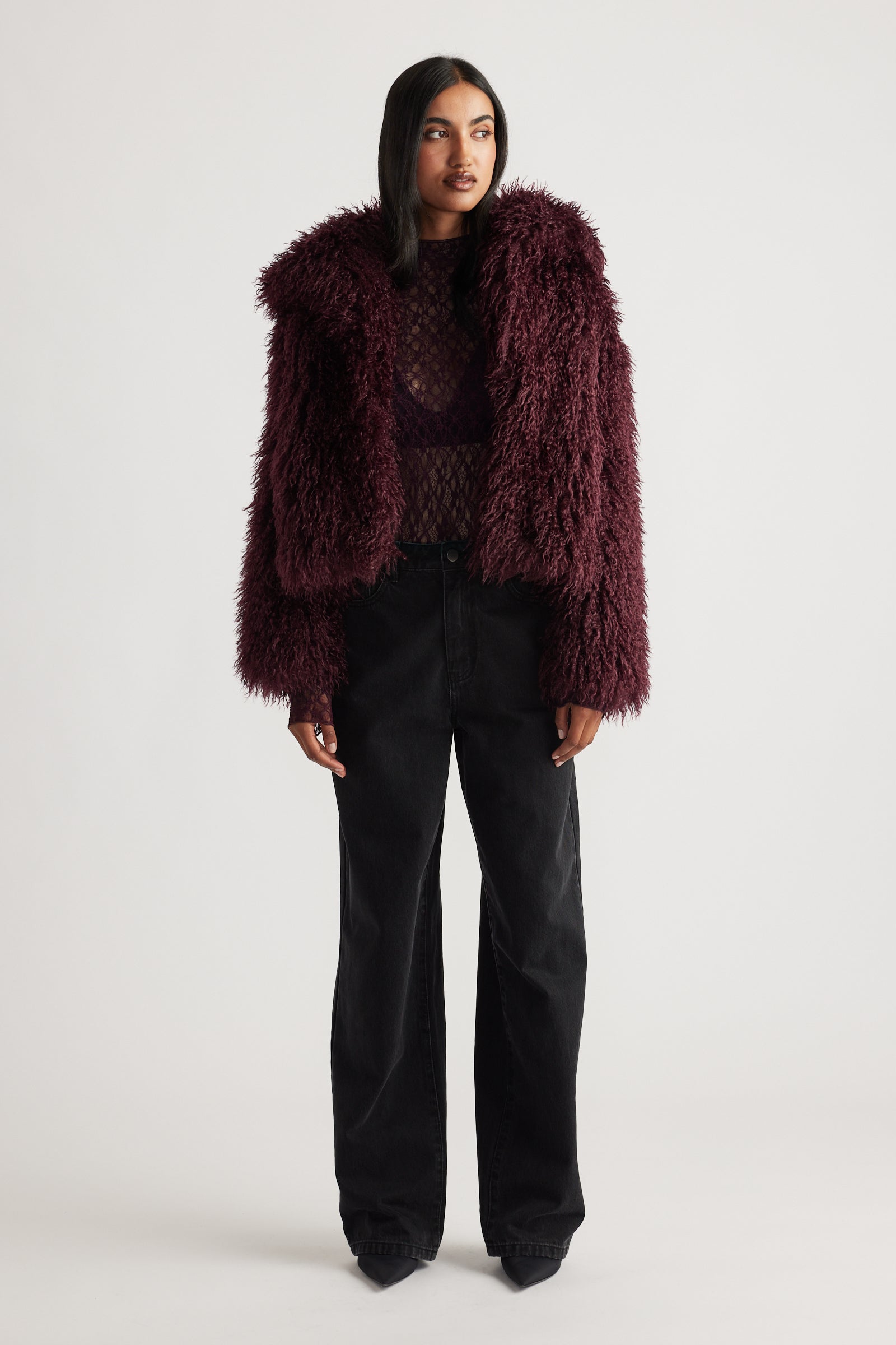 Decjuba Women's Sophia Faux Fur Jacket